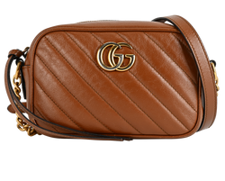 Small GG Marmont, Leather, Brown, 8379, DB/B, 4*